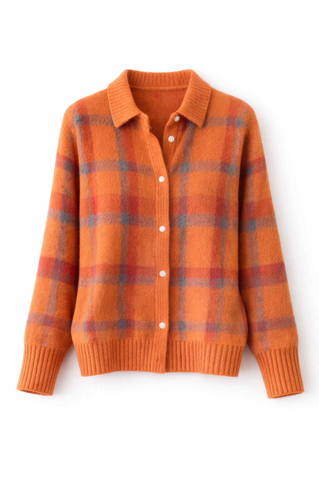 Avery - Cardigan à Carreaux Douillet