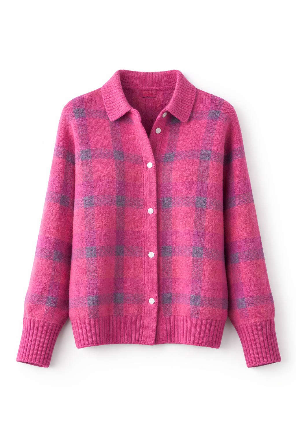 Avery - Cardigan à Carreaux Douillet