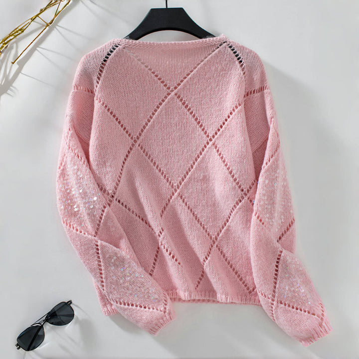 Casual Hollow Knit Sweater