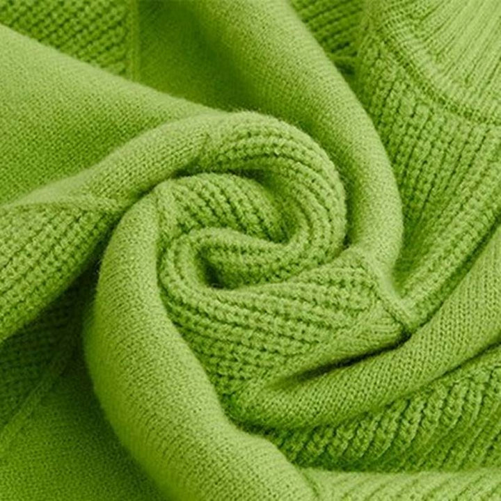 Casual Solid Colour Knit Sweater