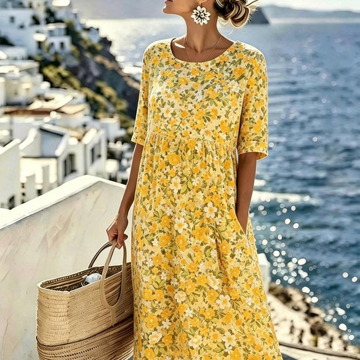Marigold™ | Robe Midi Champ de Fleurs Sauvages