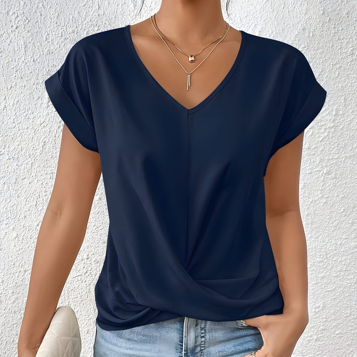 BELLA | Haut V-Cou Détail Twist Classique
