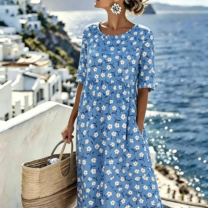 Lily™ - Élégante Robe Midi Florale d&