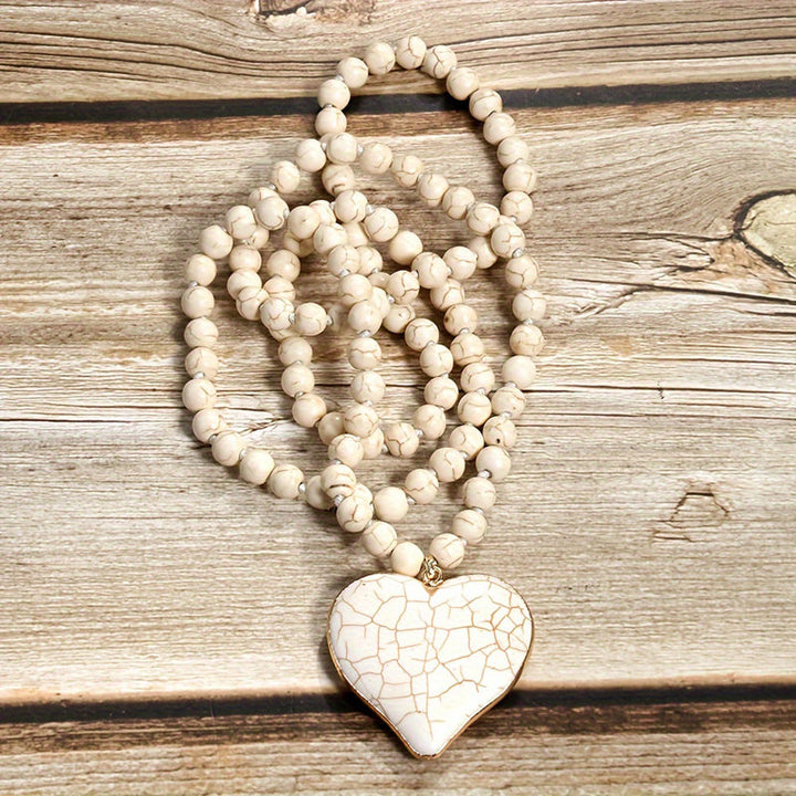 Bohemian Beaded Pendant Necklace
