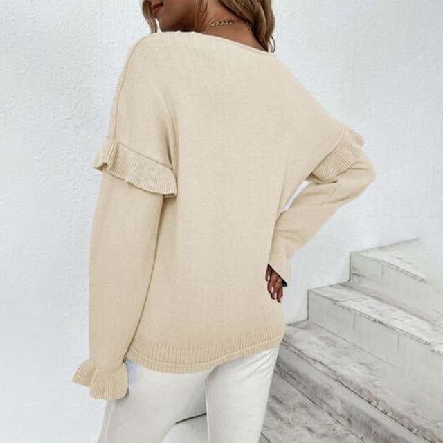 Casual Solid Colour Sweater