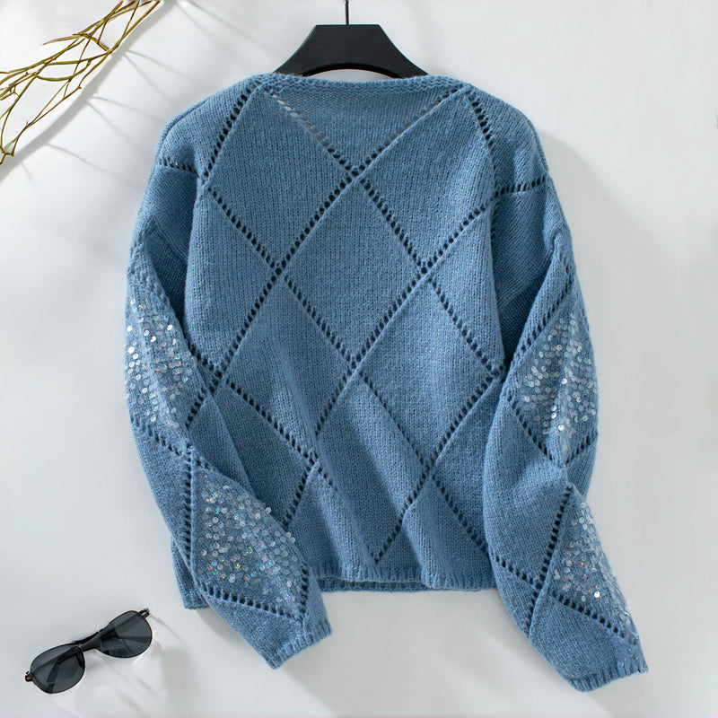 Casual Hollow Knit Sweater
