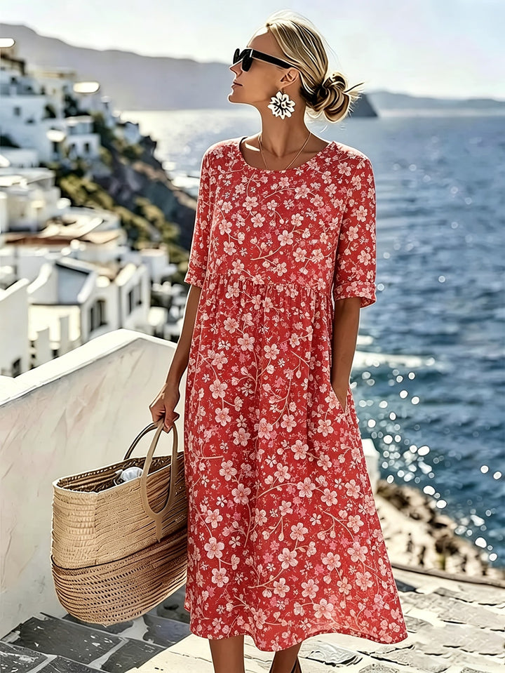 Scarlett™ | Robe Midi Brise Fleurie