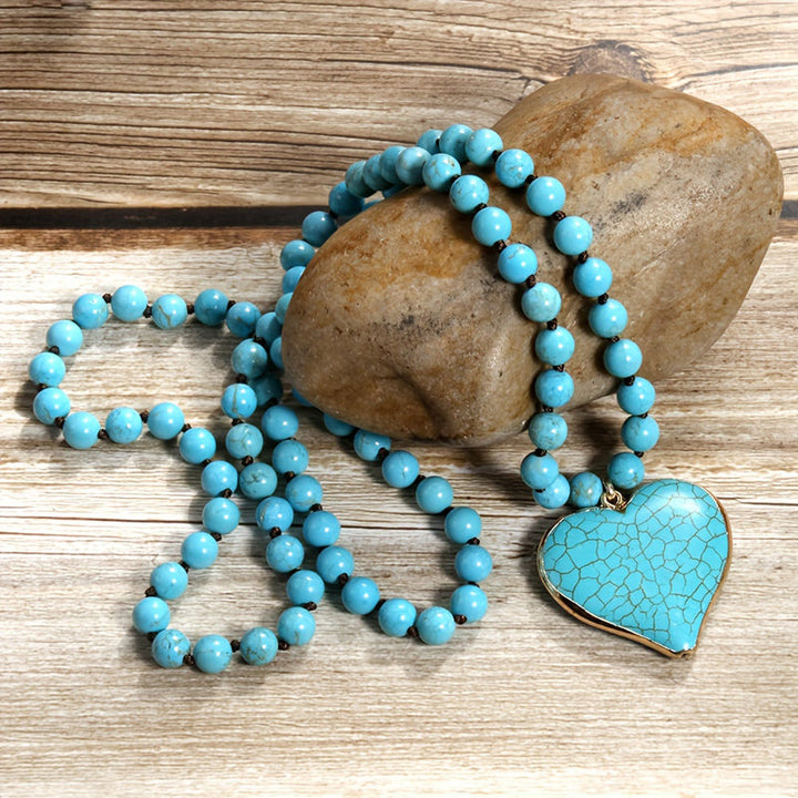 Bohemian Beaded Pendant Necklace