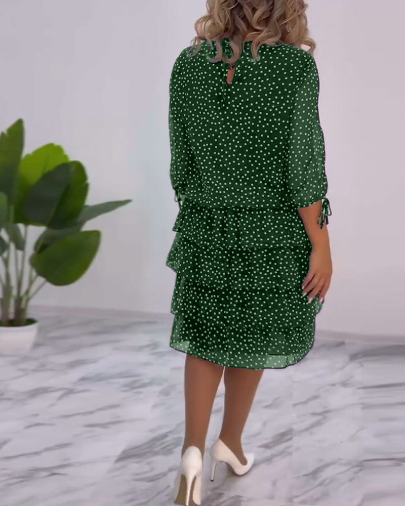 Blanche - Robe À Pois Élégante