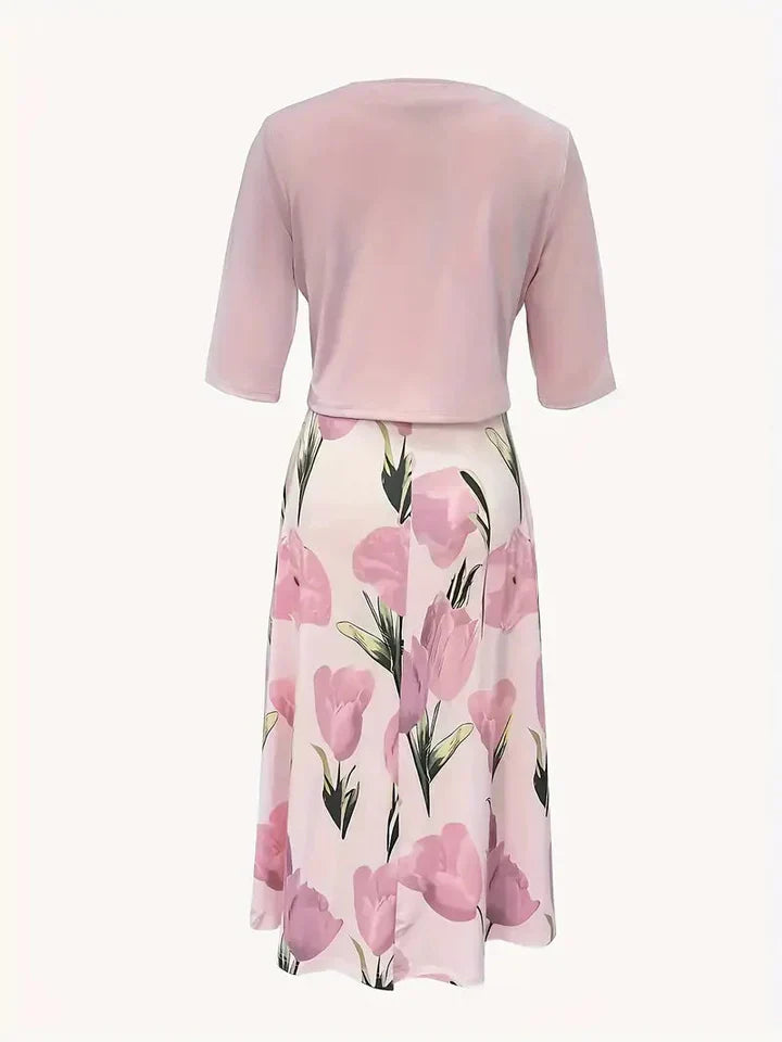 Cindy™ | Elegant Two-Piece Floral Set