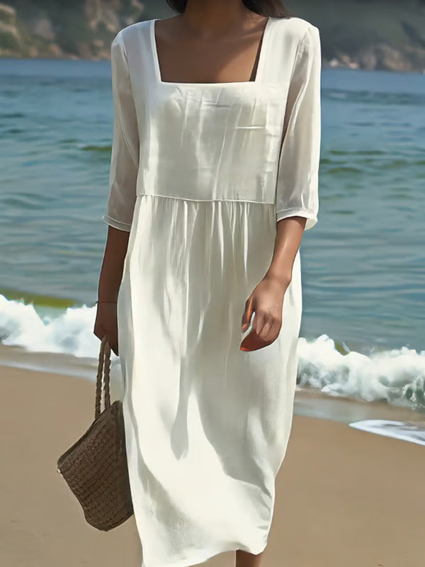 Lunelle - Robe en lin décontractée