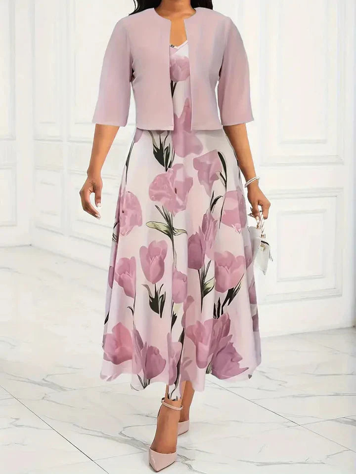 Cindy™ | Elegant Two-Piece Floral Set