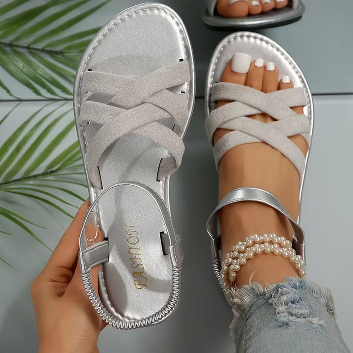 Melania | Sandale de confort à brides croisées