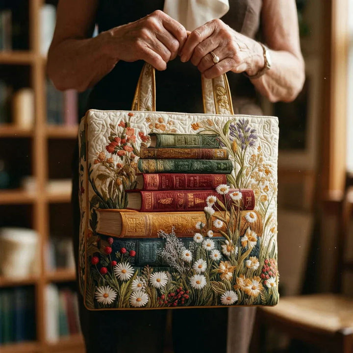 Sac Trapunté Artisanal - Motif Floral