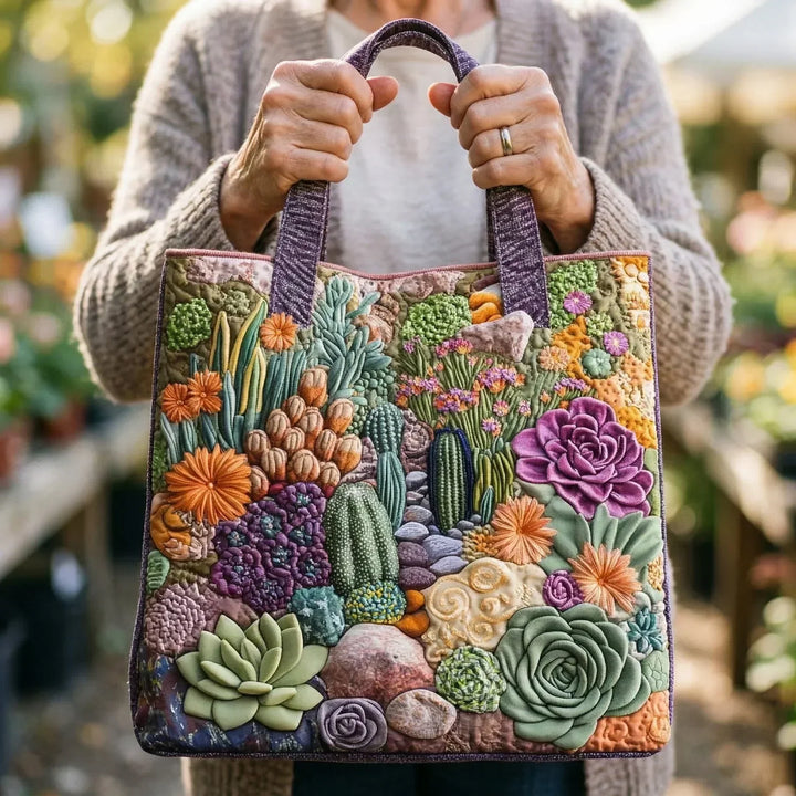 Sac Shopper Artisanal - Jardin de Plantes Grasses