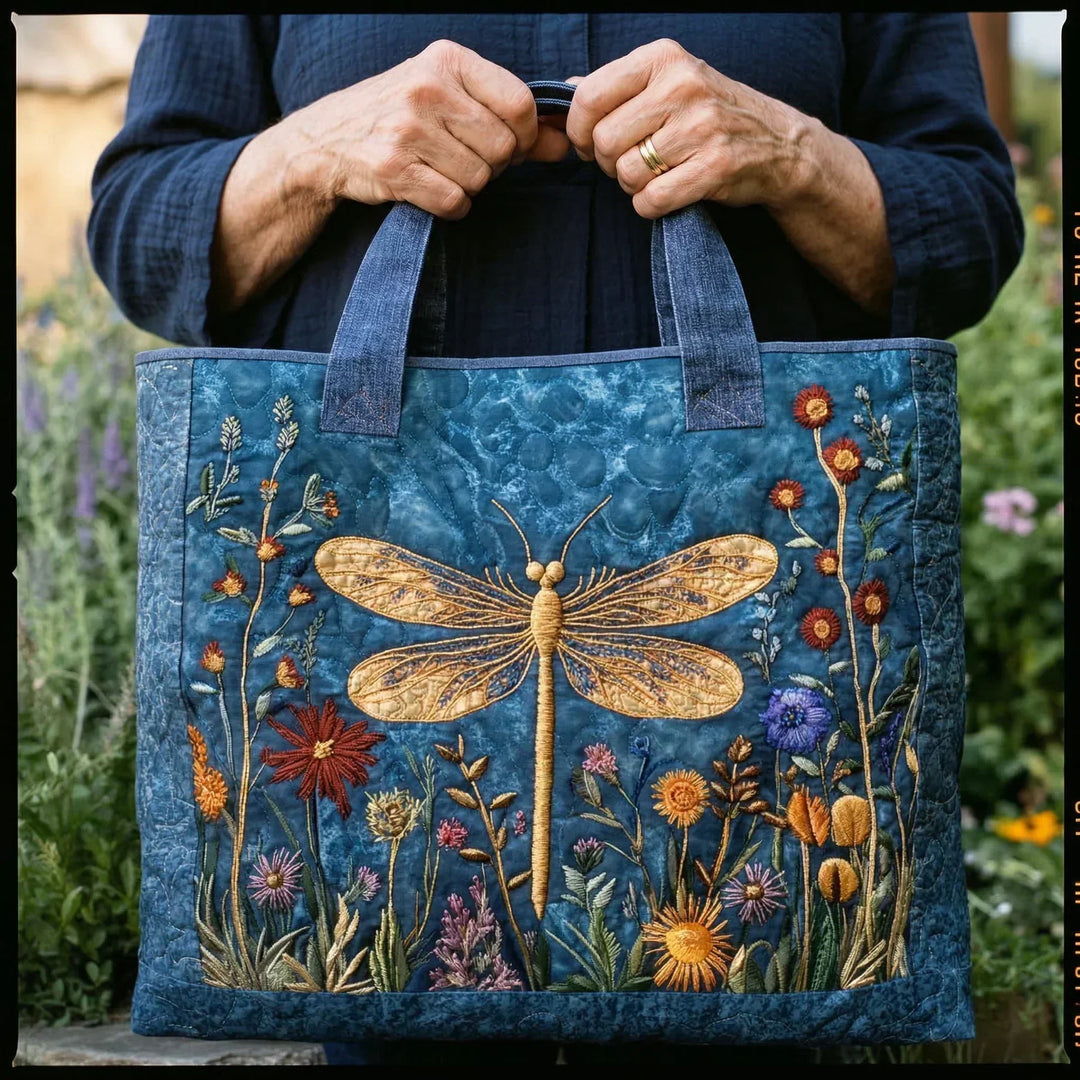 Sac à main matelassé - Libellule dorée