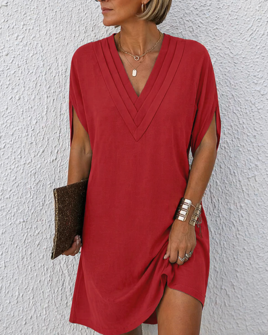Heike | Dress with V-Neck