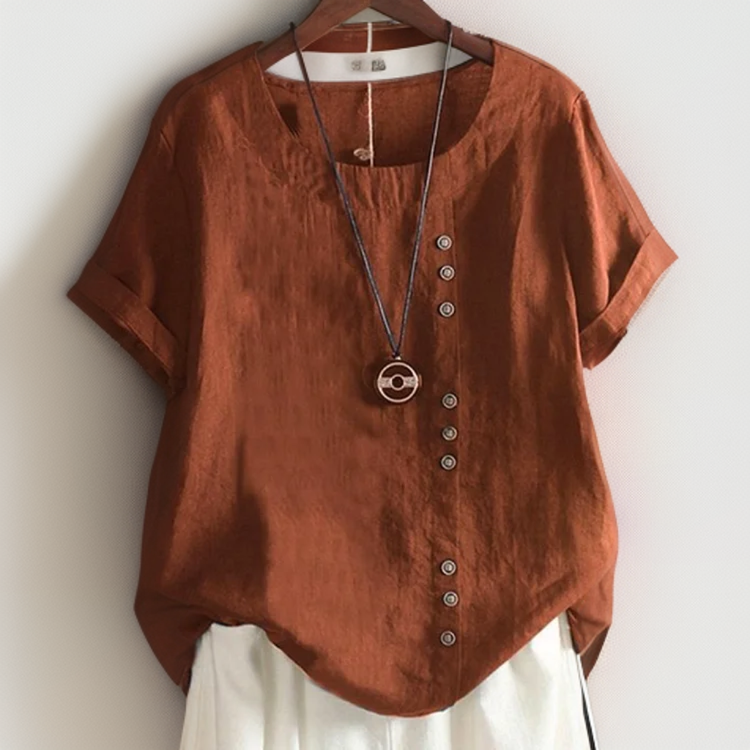 Celine - T-Shirt Chic Avec Boutons