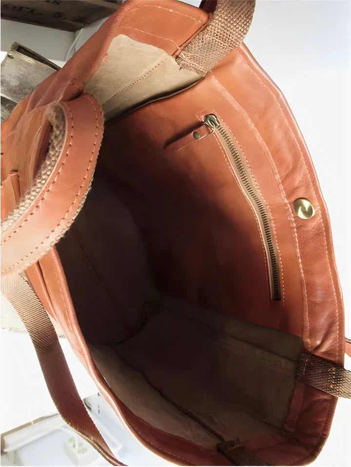 Thessalie | Sac fourre-tout en cuir classique