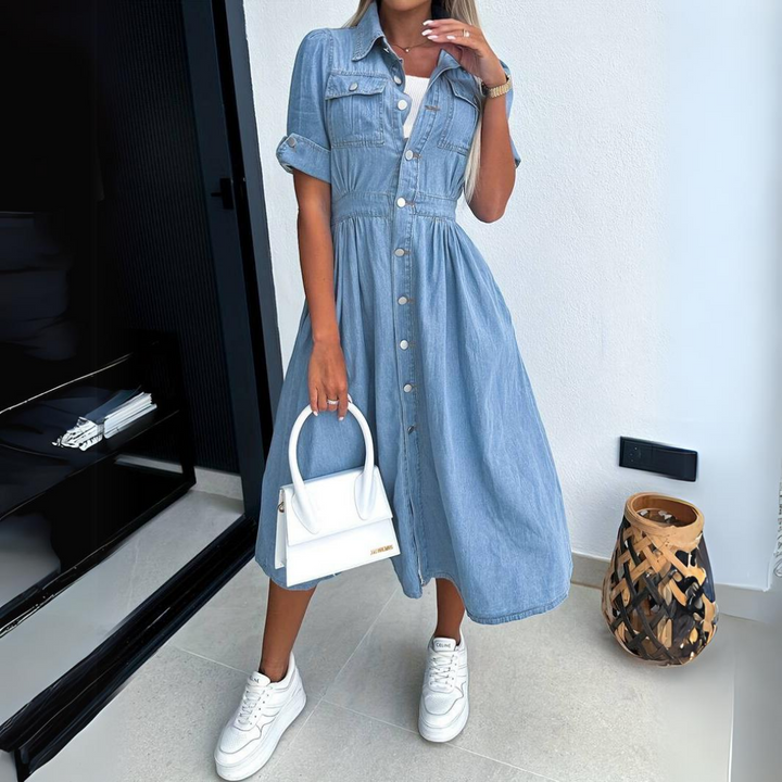 Celina - Élégante Robe En Jean