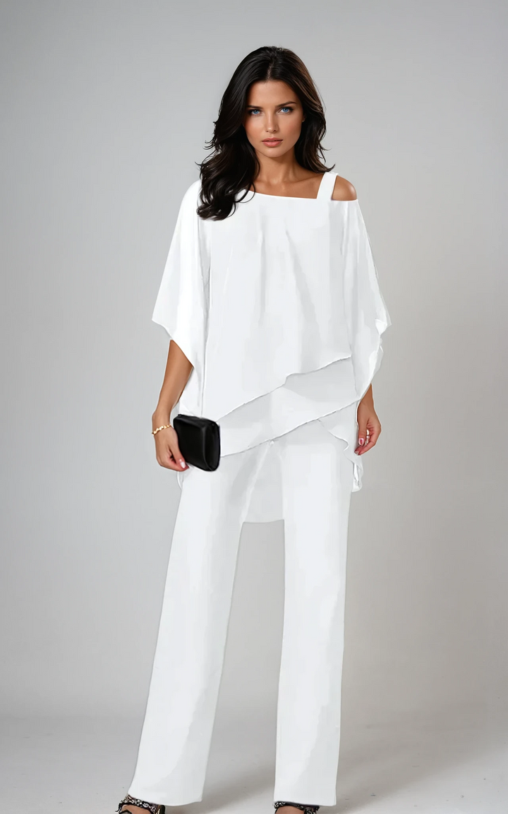 Eleanor | Ensemble Poncho Asymétrique Deux Pièces