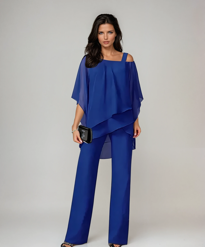 Eleanor | Ensemble Poncho Asymétrique Deux Pièces