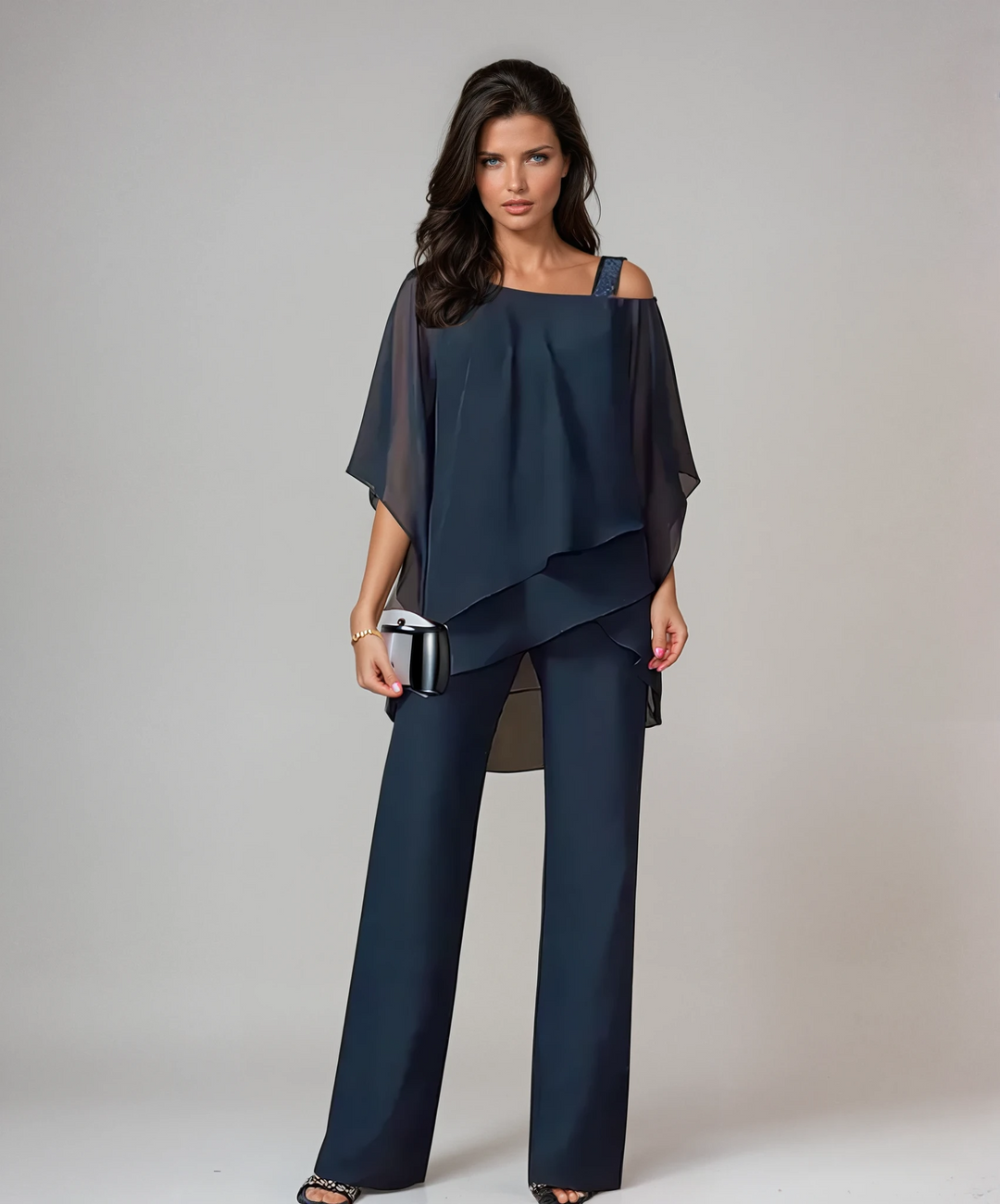 Eleanor | Ensemble Poncho Asymétrique Deux Pièces