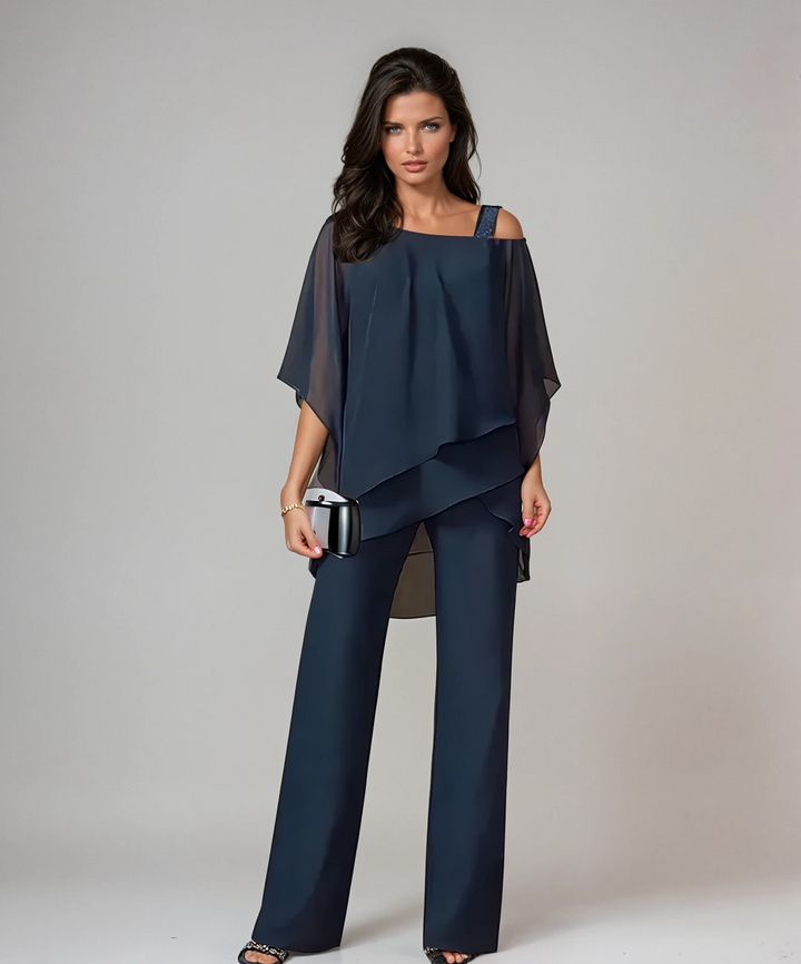 Eleanor | Ensemble Poncho Asymétrique Deux Pièces