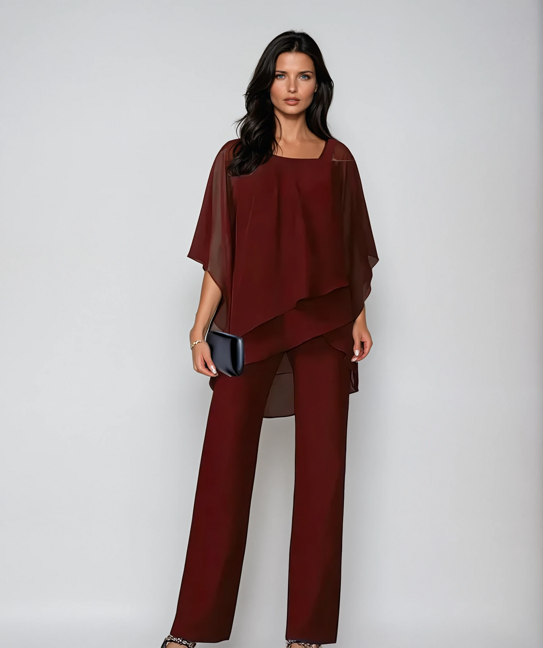 Eleanor | Ensemble Poncho Asymétrique Deux Pièces
