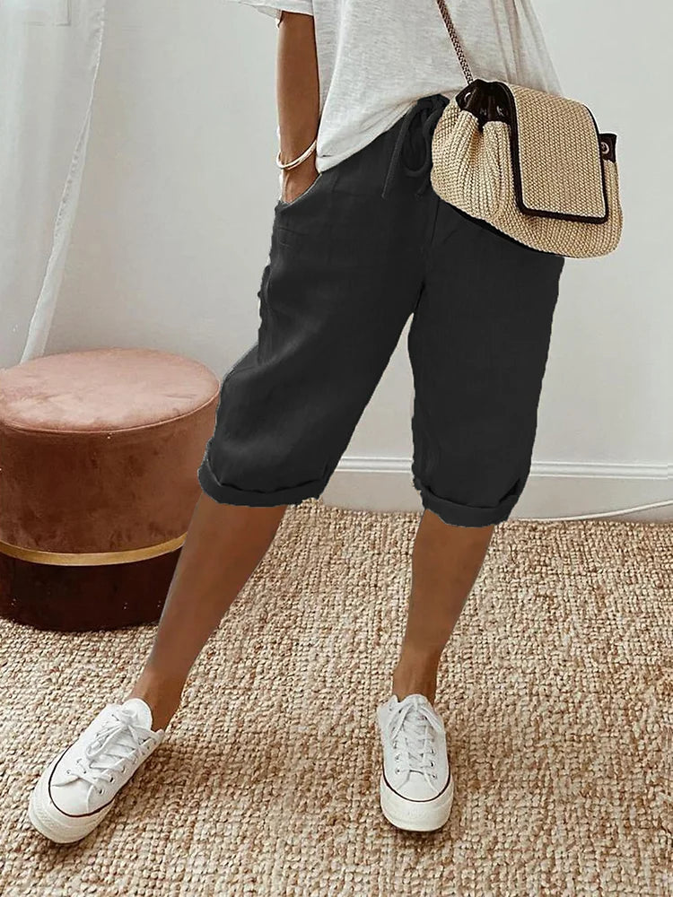 LUI™ – SHORTS EN COTON-LIN LÉGER