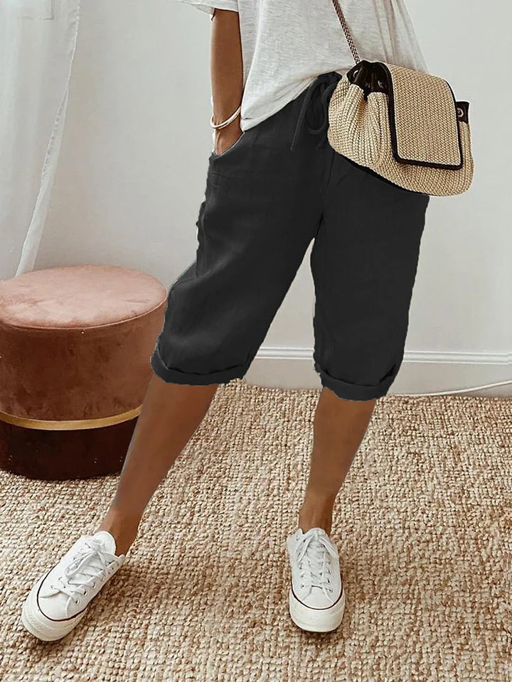 LUI™ – SHORTS EN COTON-LIN LÉGER