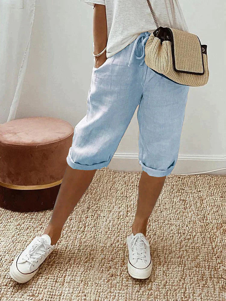 LUI™ – SHORTS EN COTON-LIN LÉGER