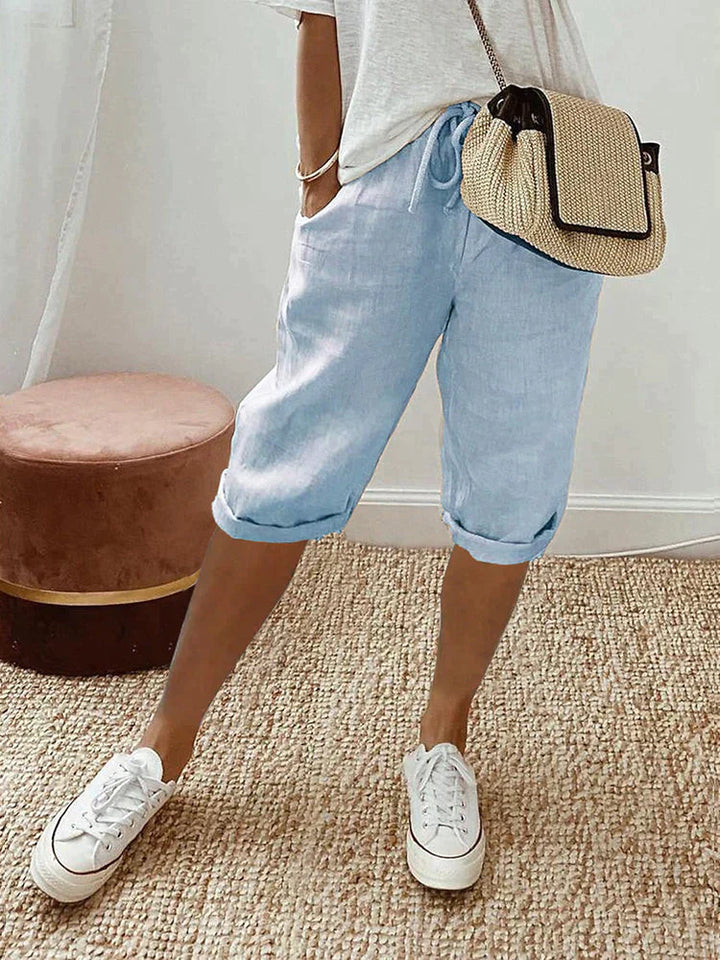 LUI™ – SHORTS EN COTON-LIN LÉGER