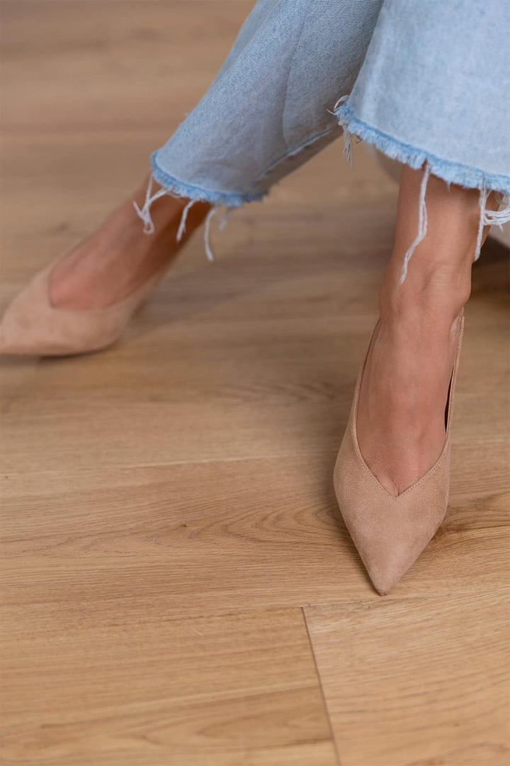 Claudia - Talons Beiges Élégants