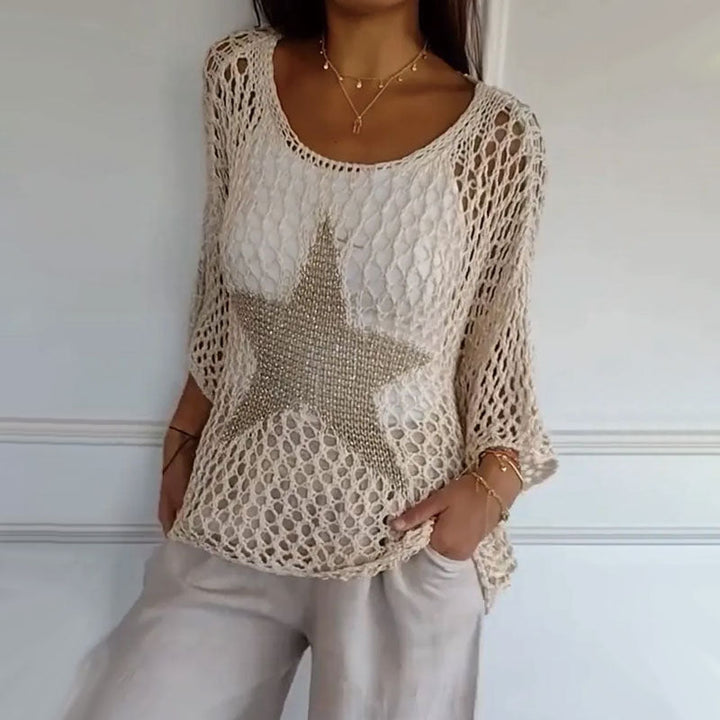 Top Tricot Étoilé avec Coupe Confortable