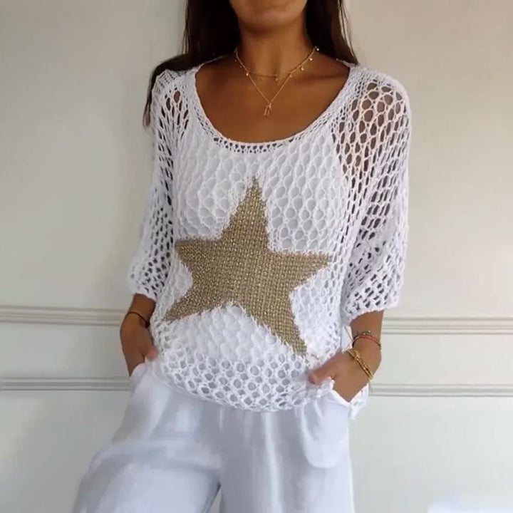 Top Tricot Étoilé avec Coupe Confortable