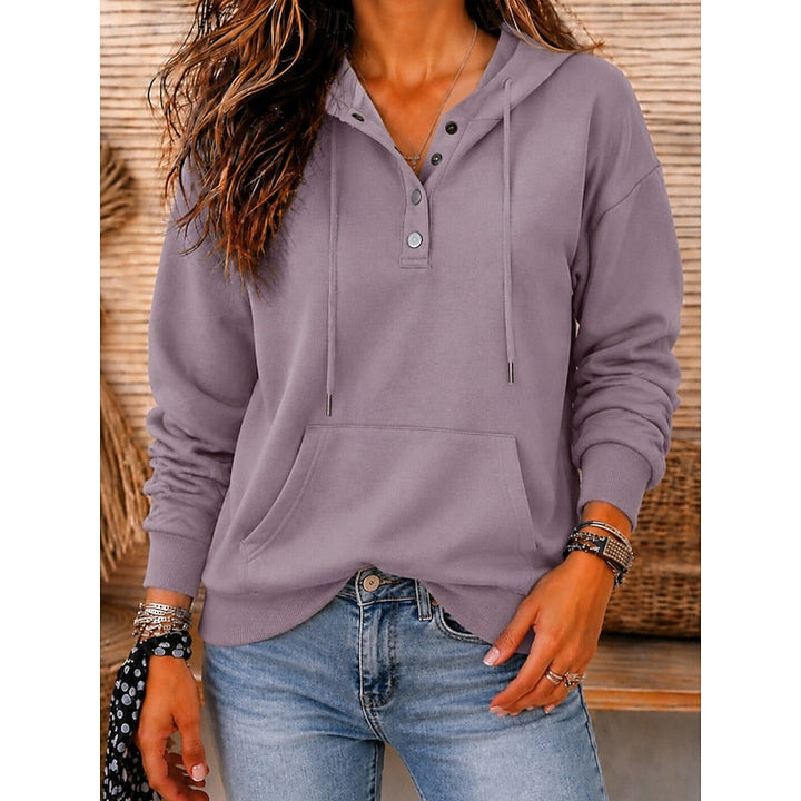 Blythe | Sweat à capuche relaxé avec bouton au cou